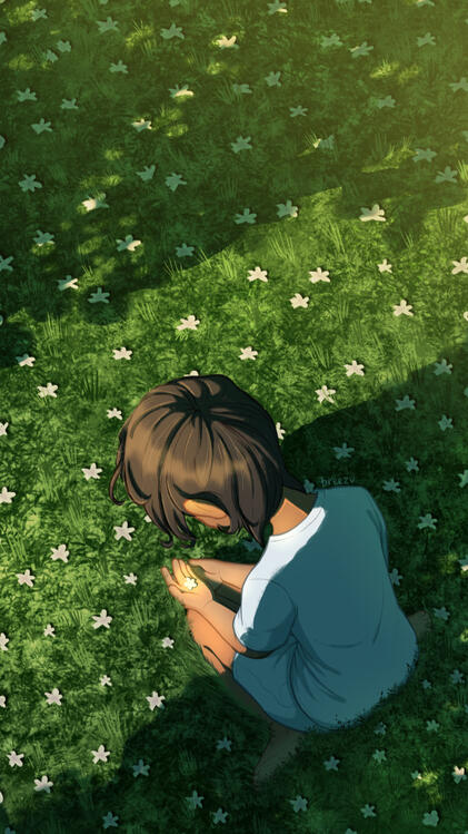 illustration, flower among flowers