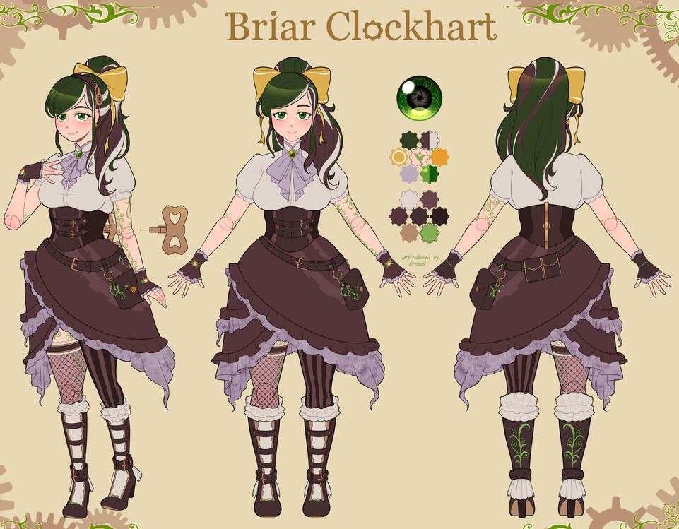 character design for Briar Clockhart